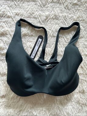 SKIMS with Nike Dark Teal Shaped Bottom Sports Bra with Racerback